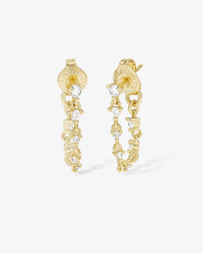 Melinda Maria Not Your Basic Soft Hoop Earrings in Gold