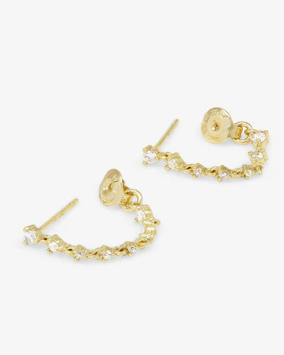 Melinda Maria Not Your Basic Soft Hoop Earrings in Gold