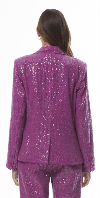 YFB Nova Blazer in Purple Sequin