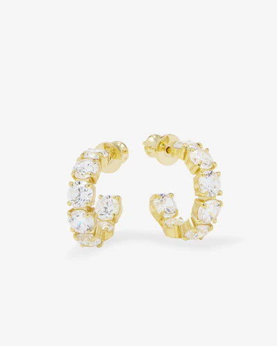 Melinda Maria Oh She Fancy Hoops .75" in Gold