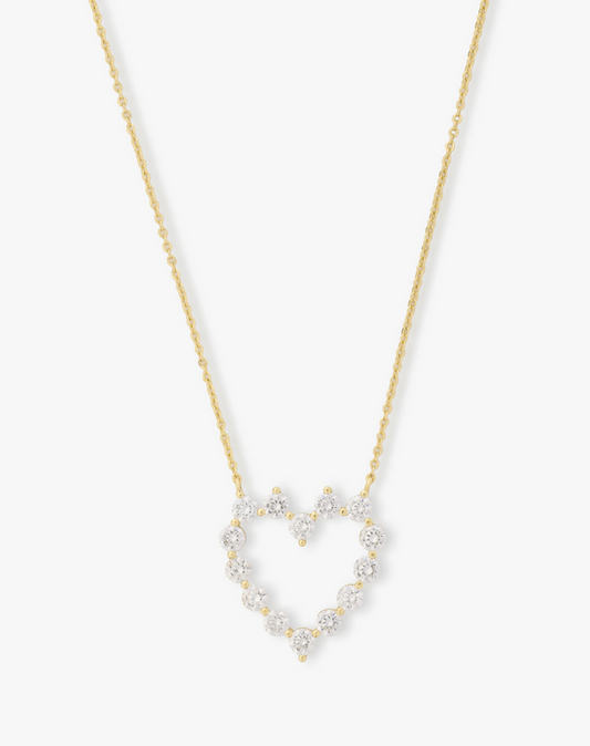 Melinda Maria She's an Icon Small Heart Necklace in Gold