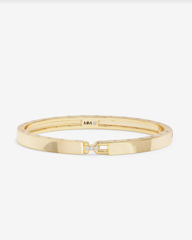 Melinda Maria Ashley Lock Cuff in Gold