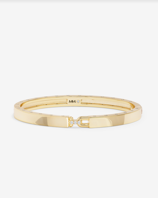 Melinda Maria Ashley Lock Cuff in Gold