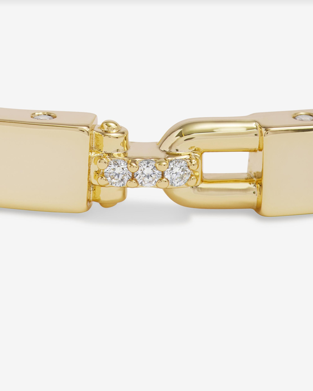 Melinda Maria Ashley Lock Cuff in Gold