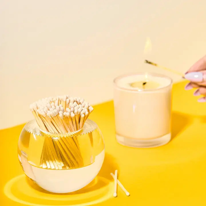 Acrylic Round Match Striker with White Matches