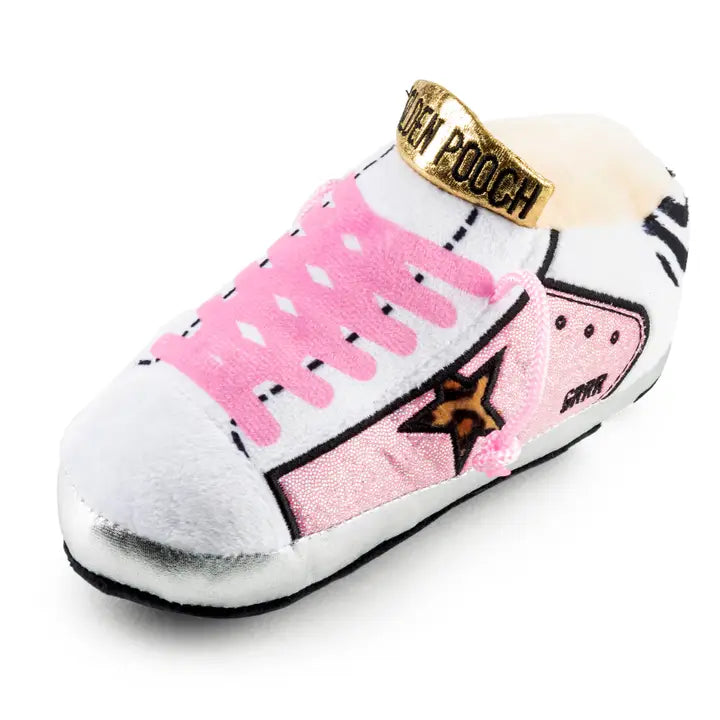 Golden Pooch Sneaker Dog Toy in Pink