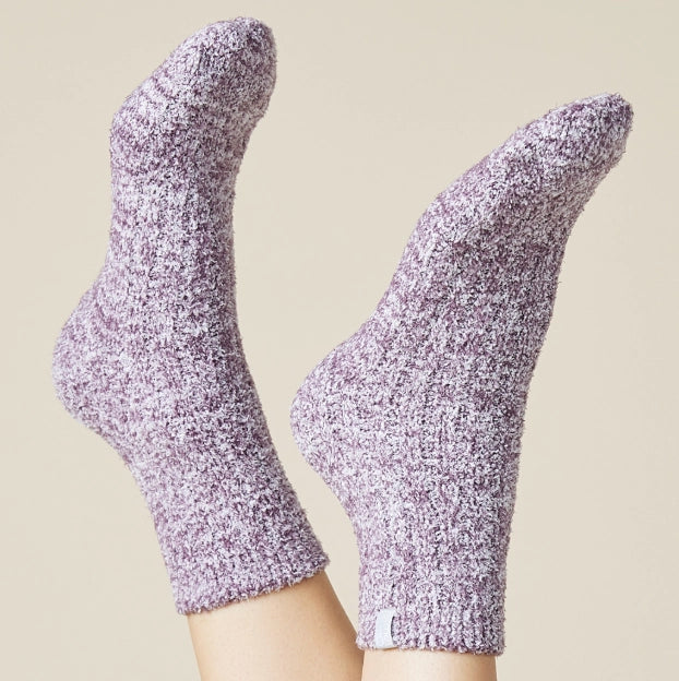 Softies Fuzzy Crew Socks with Non-Slip Grippers