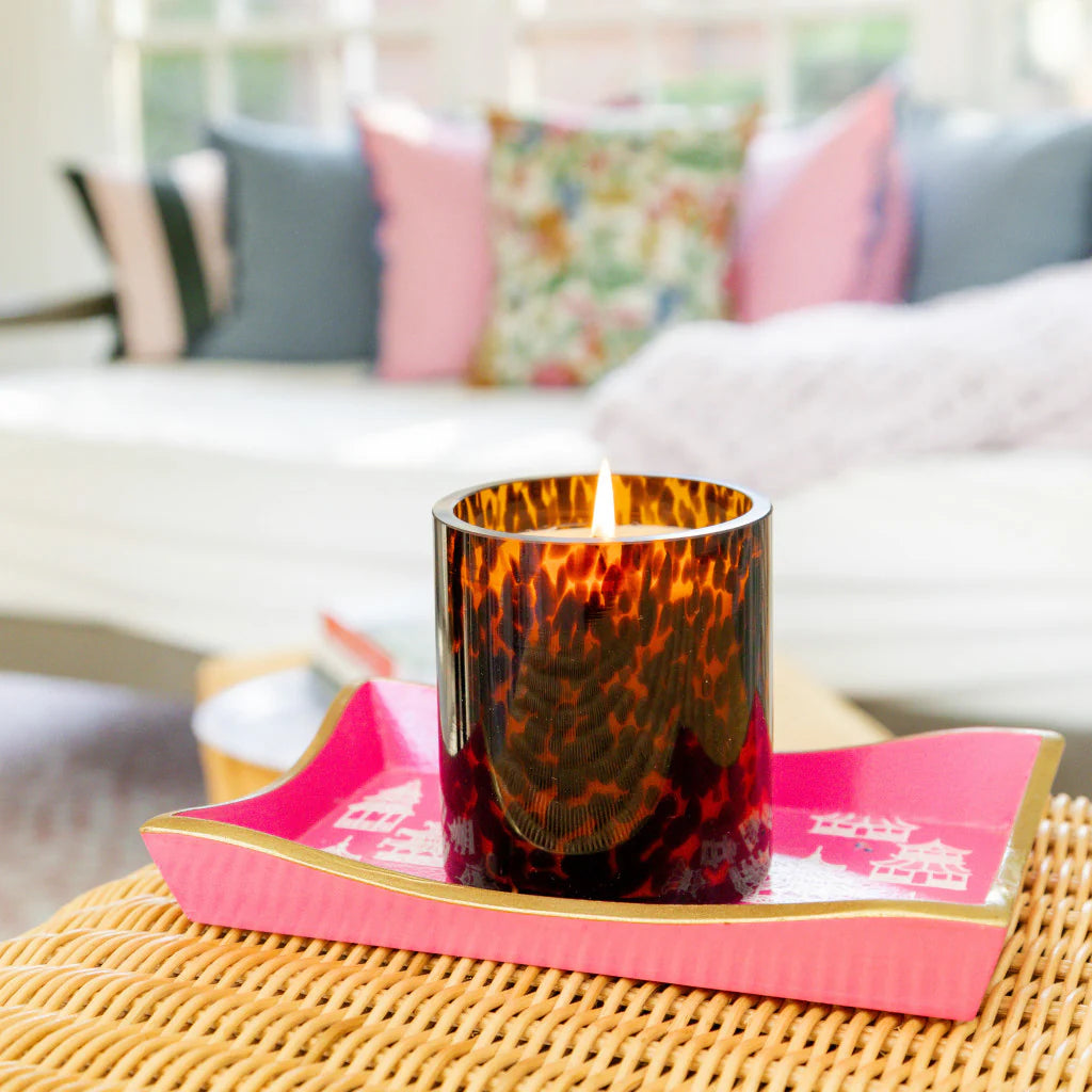 Tortoise Glass Candle in Sweet Grace