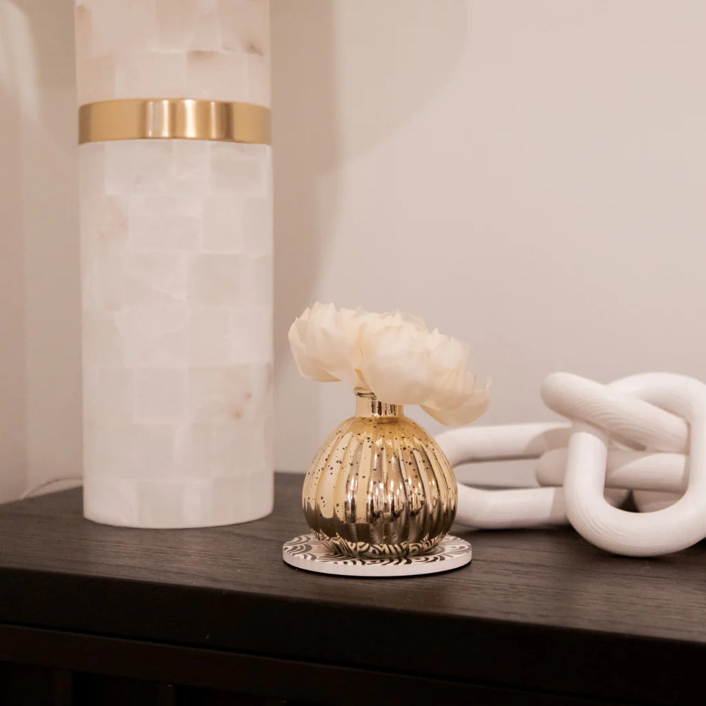 Sweet Grace Flower Diffuser in Mercury Glass