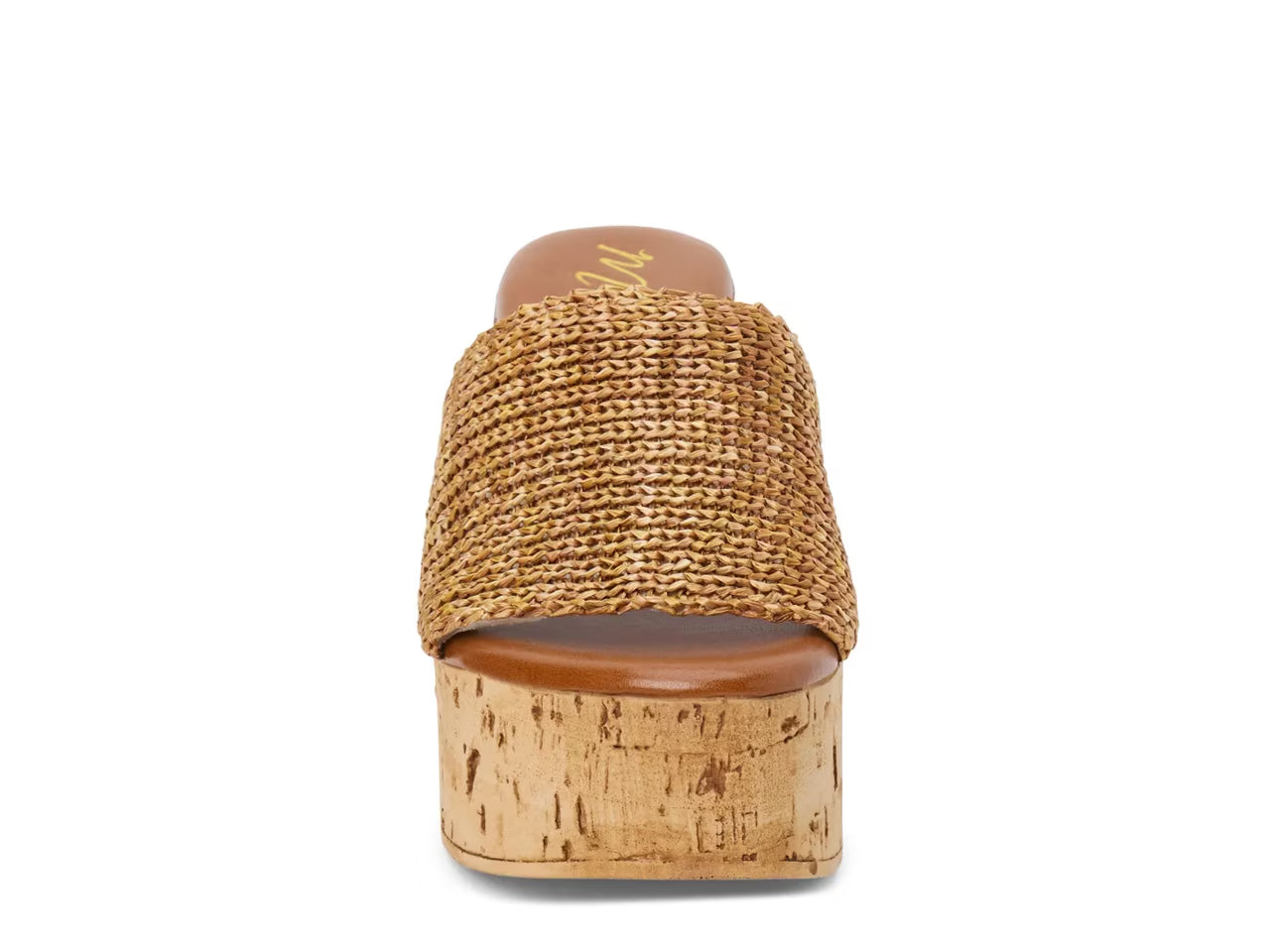 Matisse Footwear Atlantic Platform Wedge in Tan Raffia