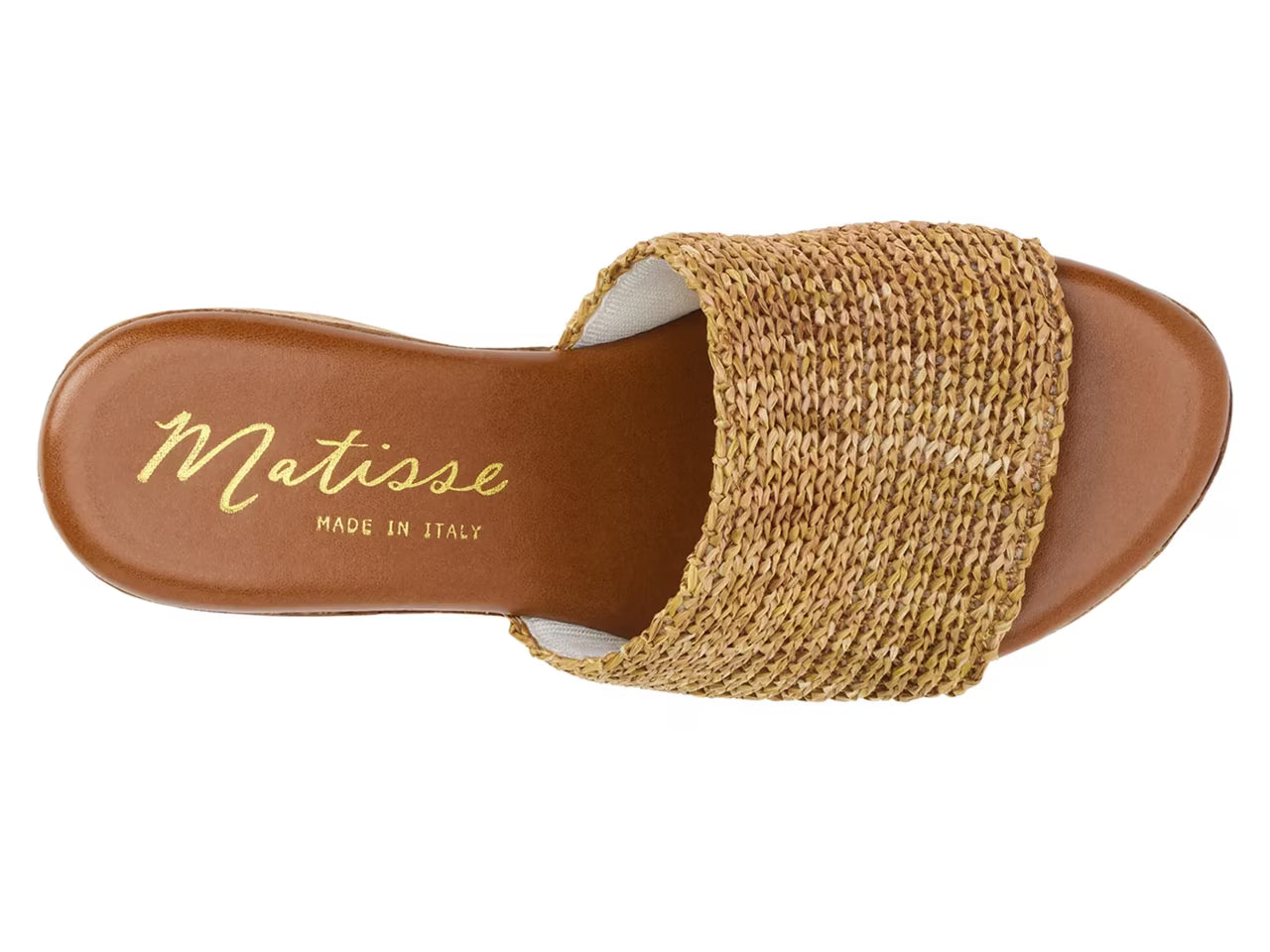 Matisse Footwear Atlantic Platform Wedge in Tan Raffia