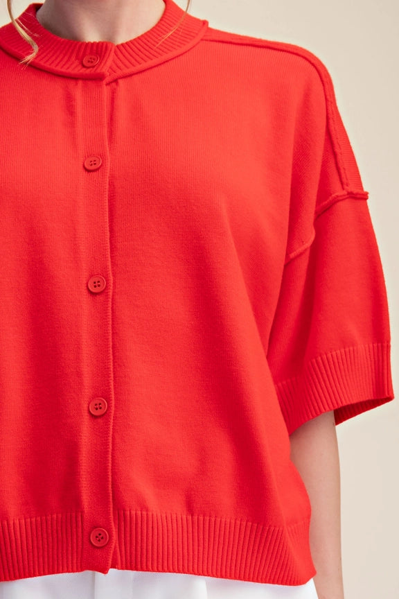 Everyday Cardi in Red