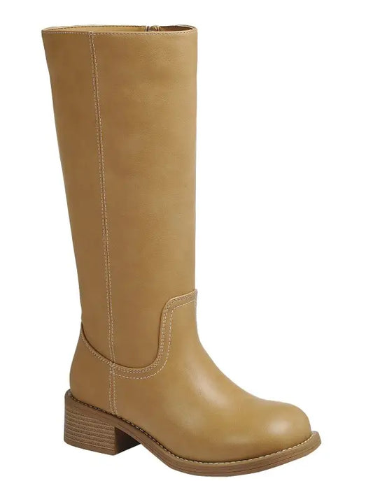 Knee High Riding Boot in Honey