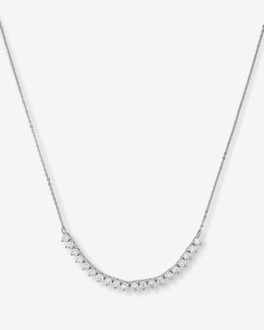 Melinda Maria Baby Not Your Basic Tennis Chain Necklace in Silver