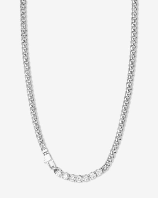 Melinda Maria Baby Julian Loves Diamonds Necklace in Silver