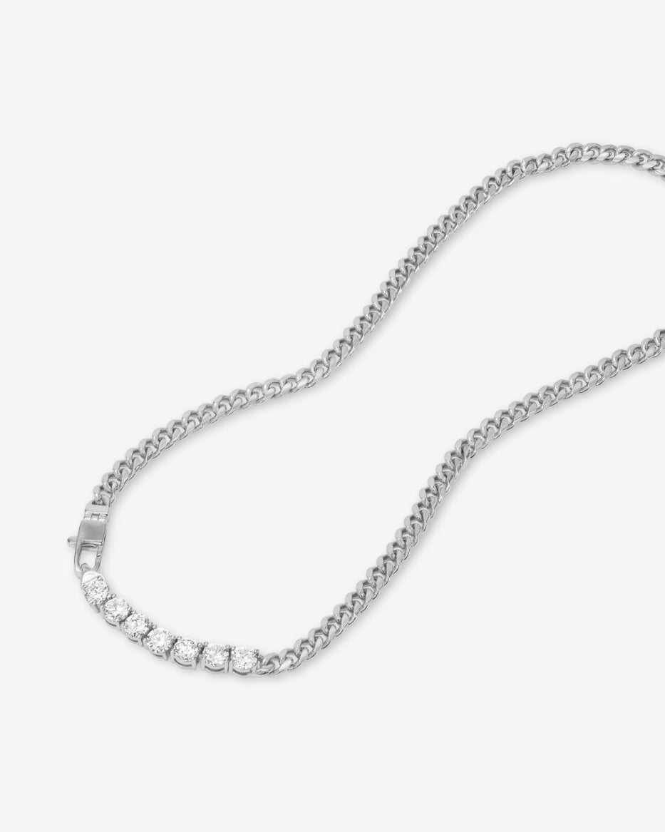 Melinda Maria Baby Julian Loves Diamonds Necklace in Silver