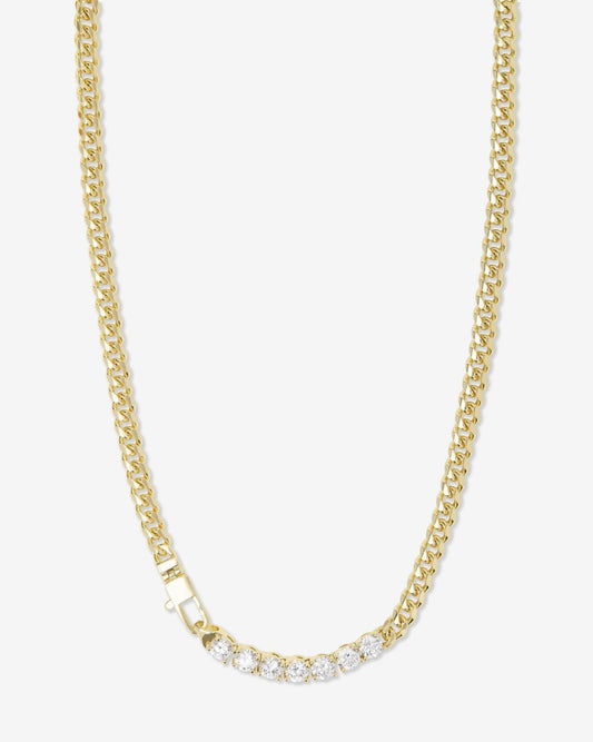 Melinda Maria Baby Julian Loves Diamonds Necklace in Gold 22in.
