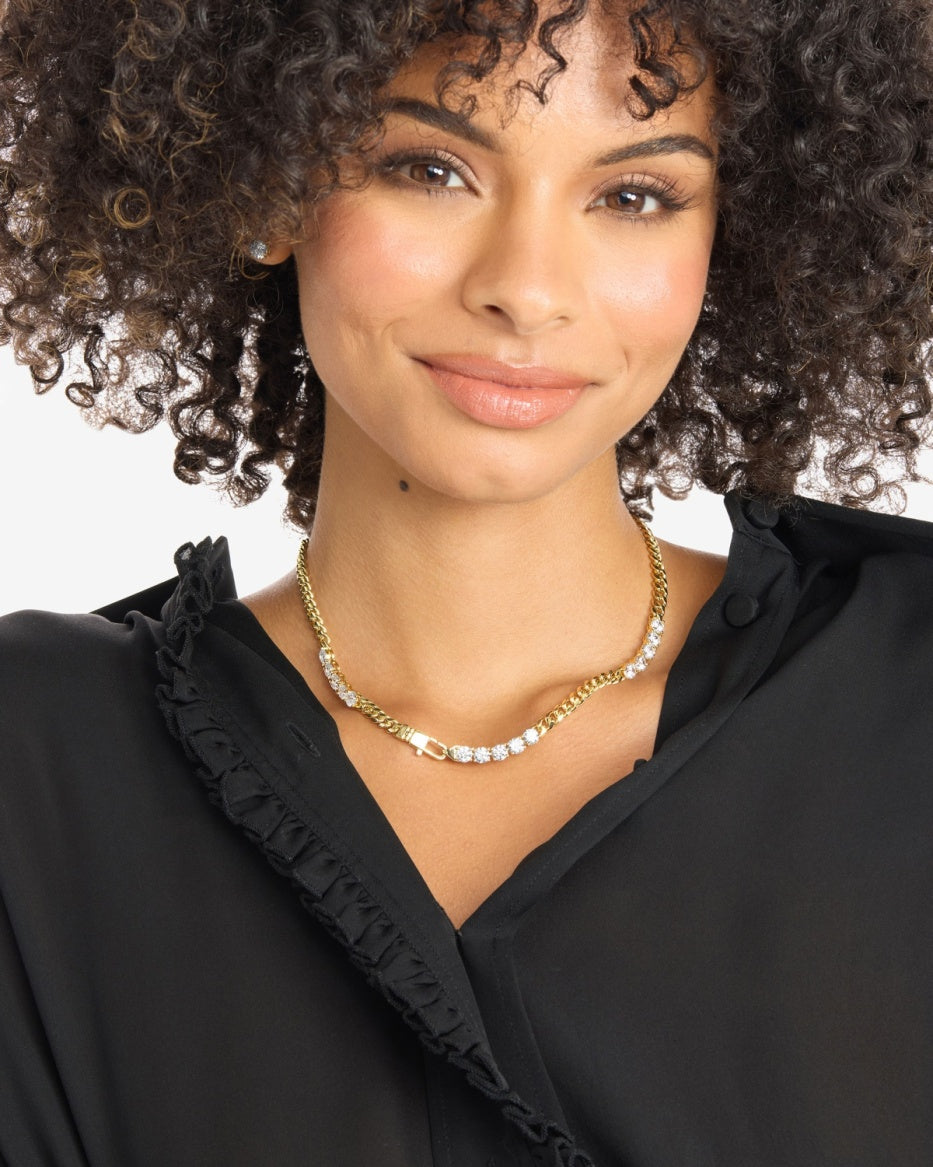 Melinda Maria Baby Julian's Obsessed with Diamonds Necklace in Gold