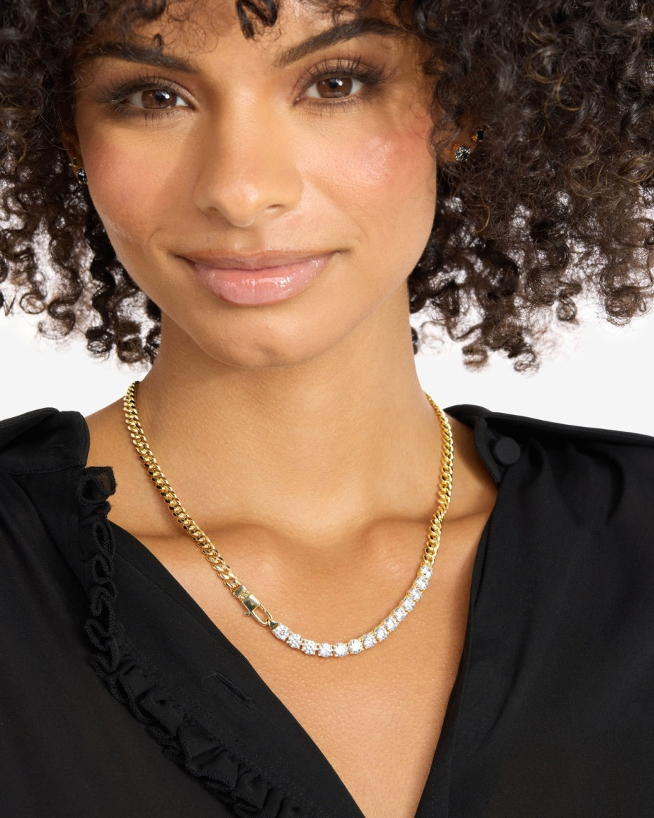 Melinda Maria Baby Julian REALLY Loves Diamonds Necklace in Gold