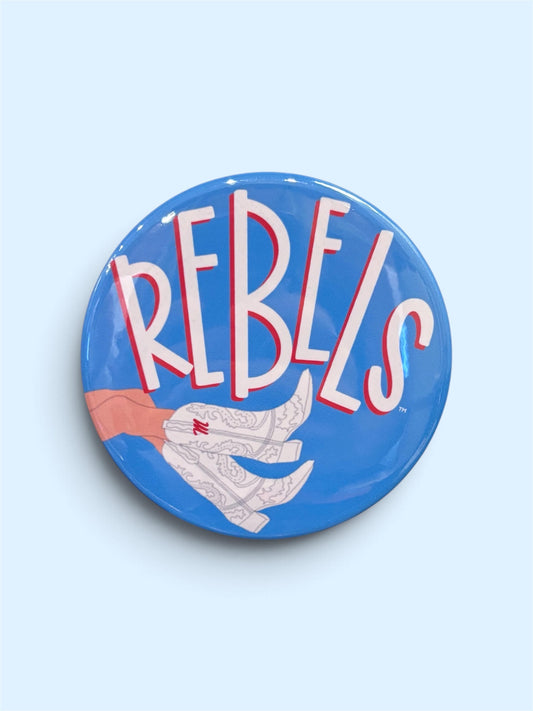 Gameday Button in Rebels White Boots
