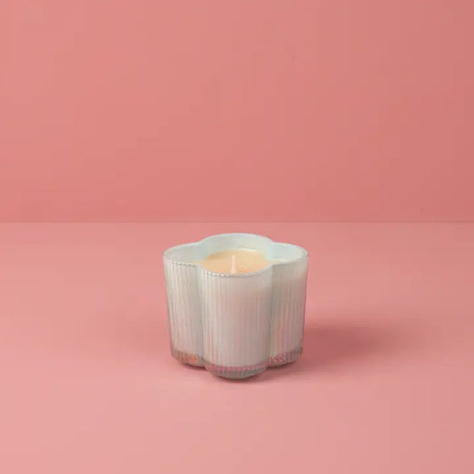 Single Wick Turquoise Clover Candle in Sweet Grace