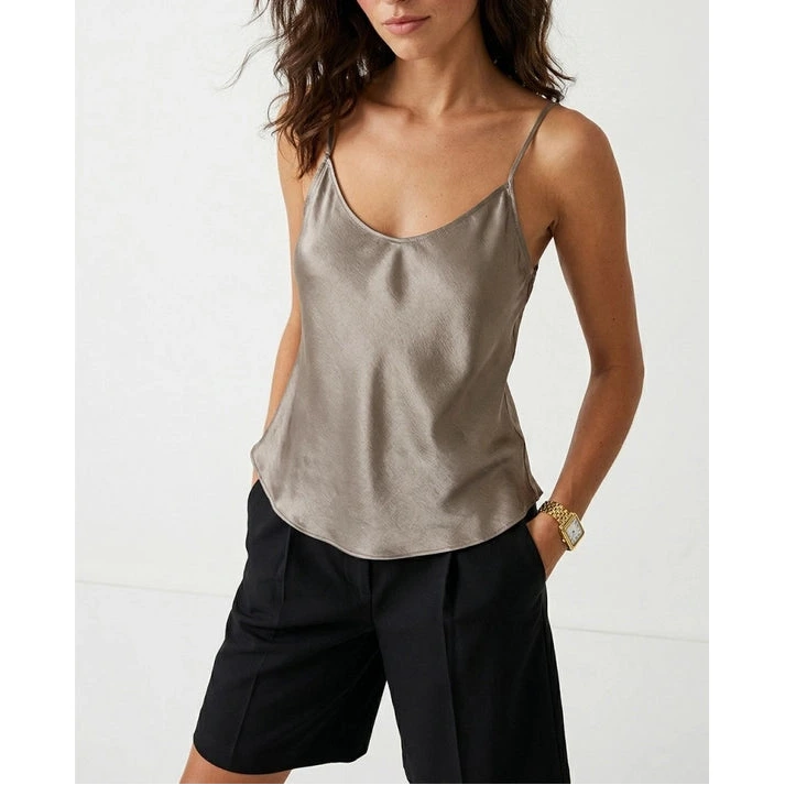 Satin Cami in Mink