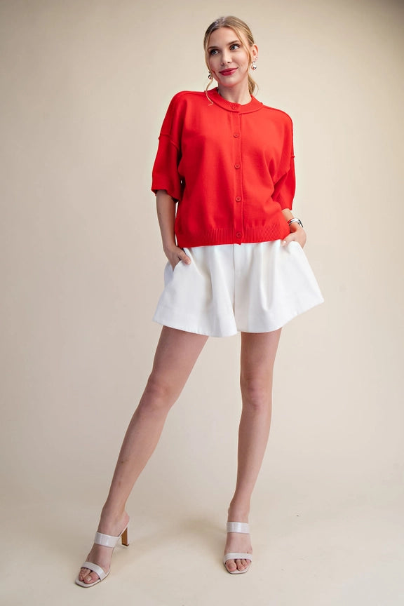 Everyday Cardi in Red