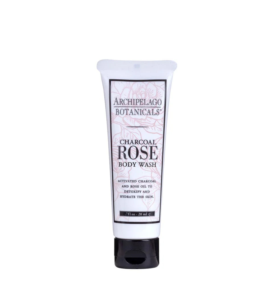 Archipelago Travel Size Body Wash in Charcoal Rose