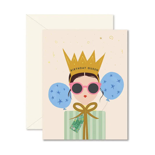 Birthday Card in Brunette Gift Birthday Queen