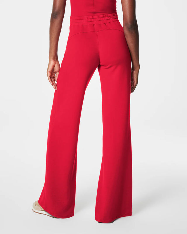 Spanx Air Essentials Wide Leg Flare Pants in Red