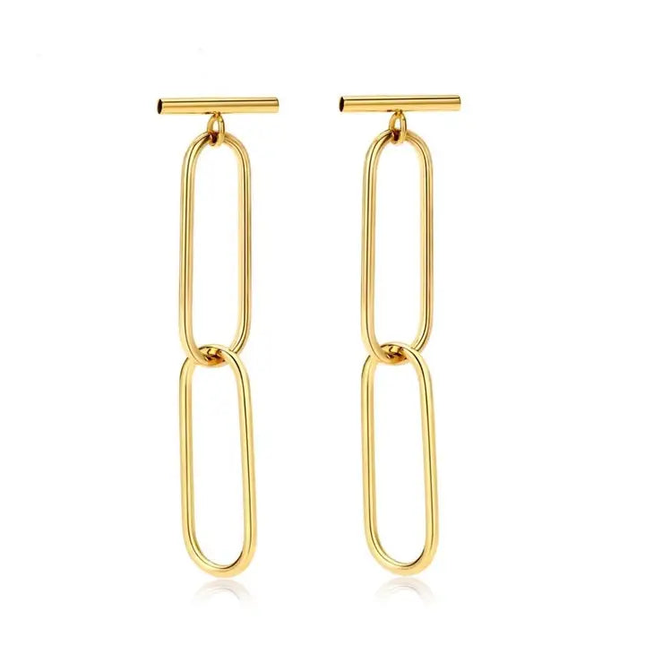 Sahira Jewelry Lisa Link Earrings in Gold