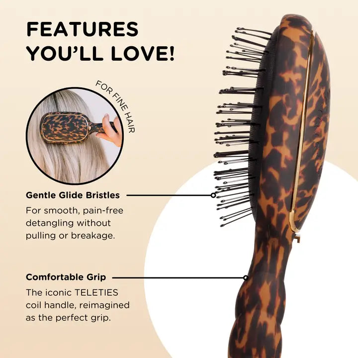 Teleties Detangler Hair Brush in Tortoise