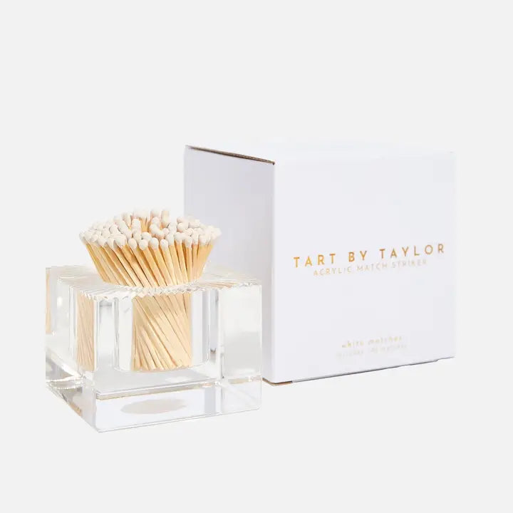 Acrylic Square Match Striker with White Matches