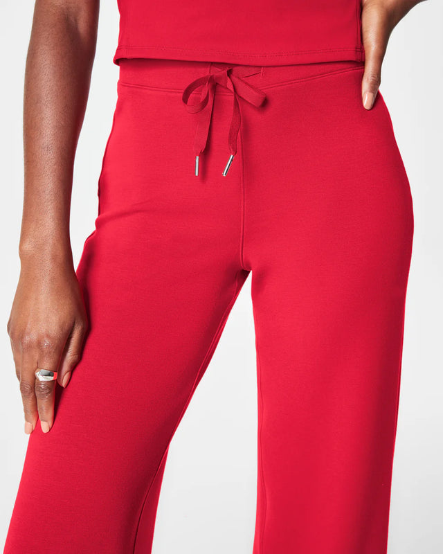 Spanx Air Essentials Wide Leg Flare Pants in Red