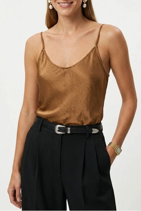 Satin Cami in Bronze