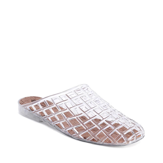 Woven Jelly Sandal in Clear