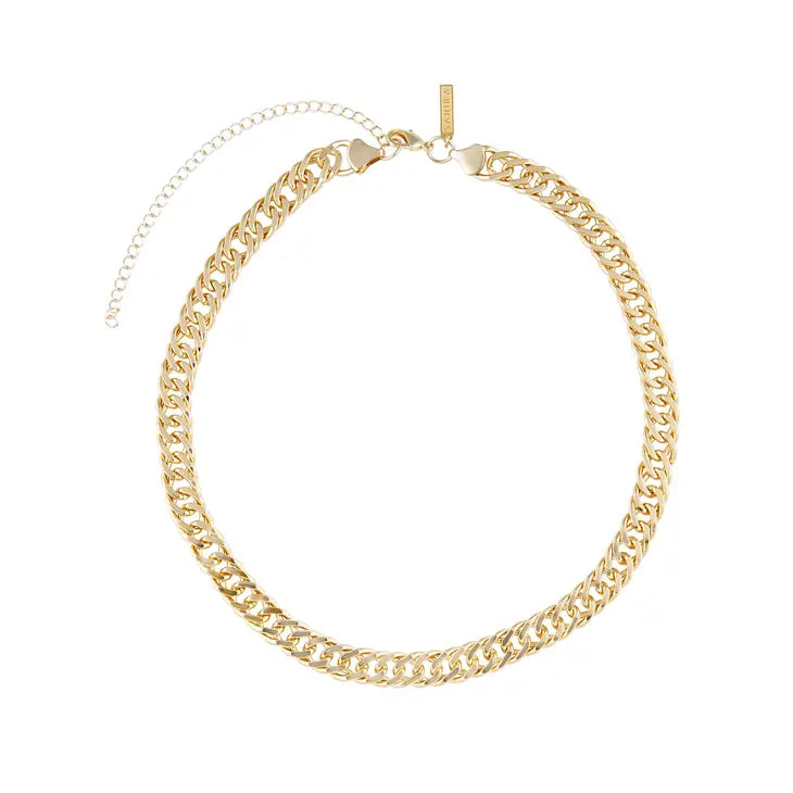 Sahira Jewelry Kayla Link Necklace in Gold