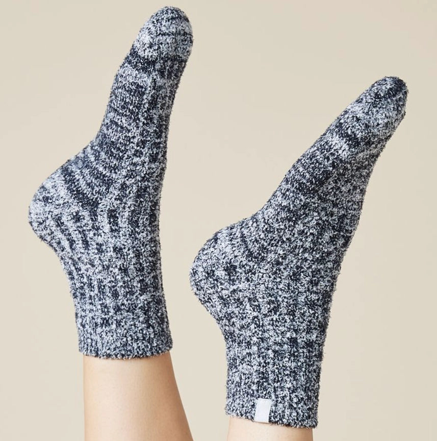 Softies Fuzzy Crew Socks with Non-Slip Grippers
