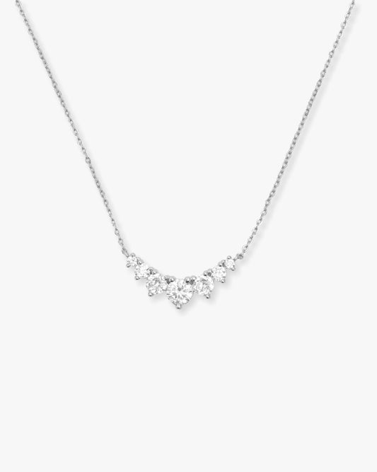 Melinda Maria Not Your Basic Multi Stone Necklace in Silver