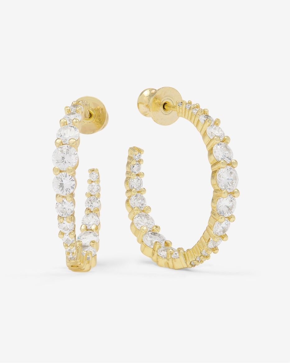 Melinda Maria Oh She Fancy Gradual Hoops in Gold