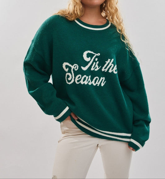 Tis the Season Sweater in Festive Green