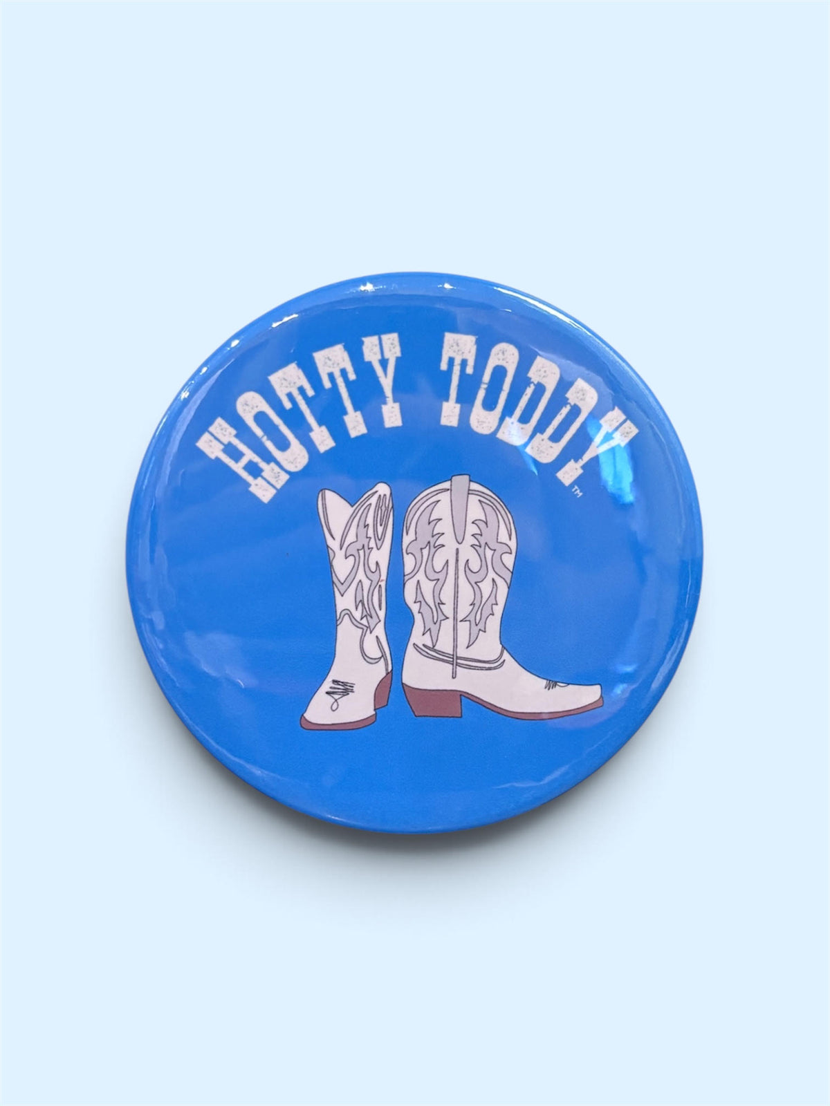 Gameday Button in Hotty Toddy White Boots