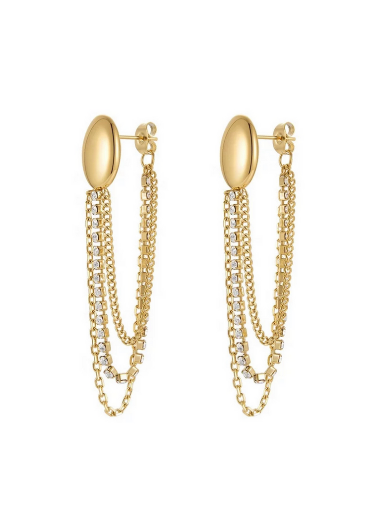 Hamptons Chain Earrings in Gold