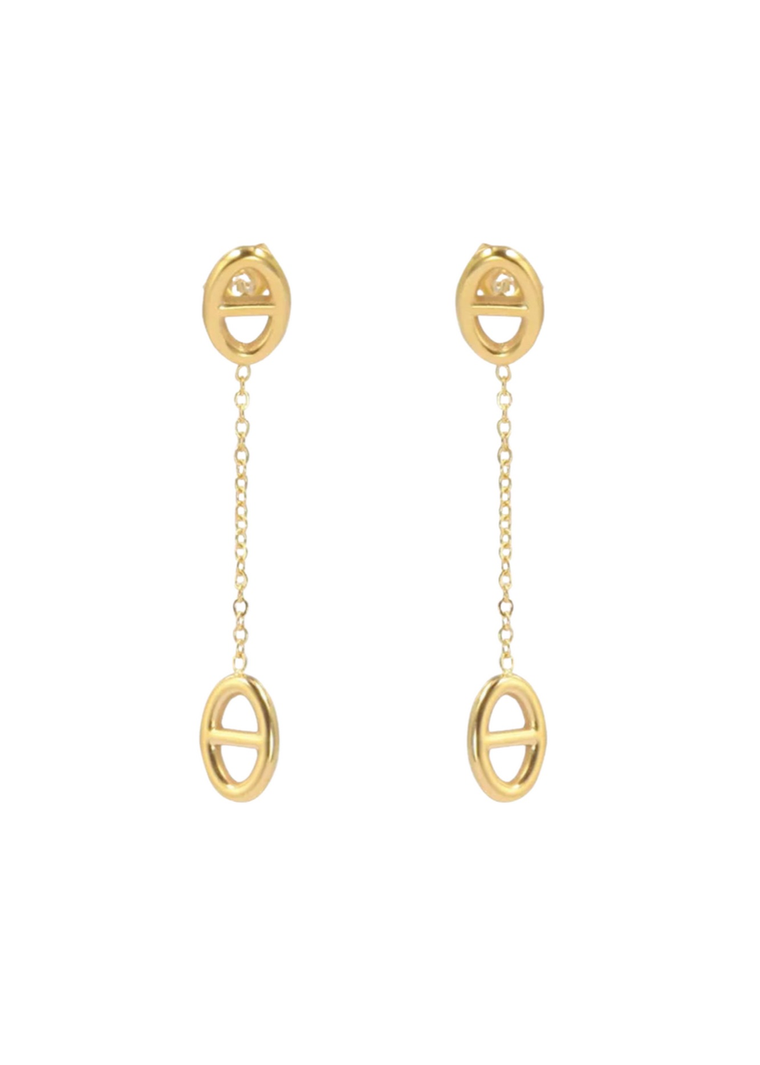 Georgia Chain Link Earrings in Gold