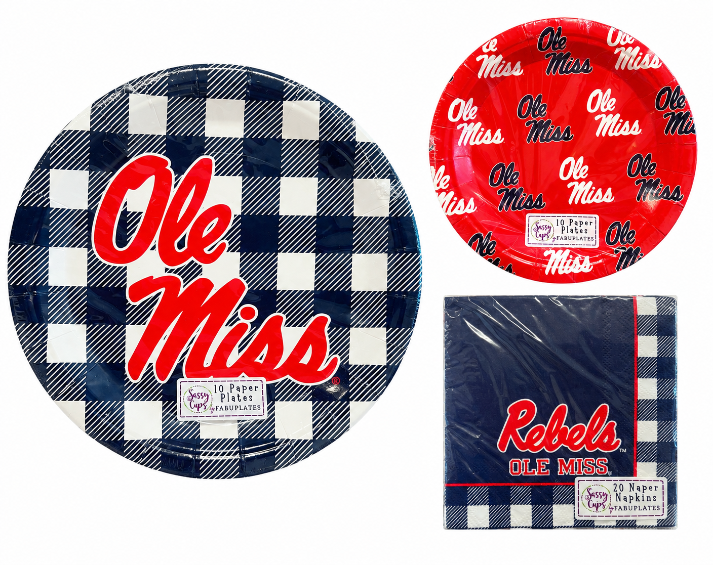 9inch Dinner Plates (Set of 10) in Ole Miss