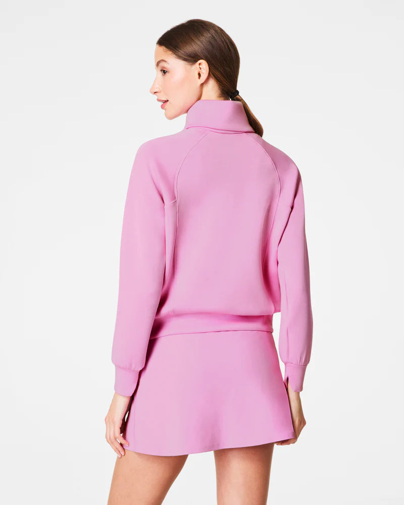 Spanx Air Essentials Half Zip Pullover in Petunia