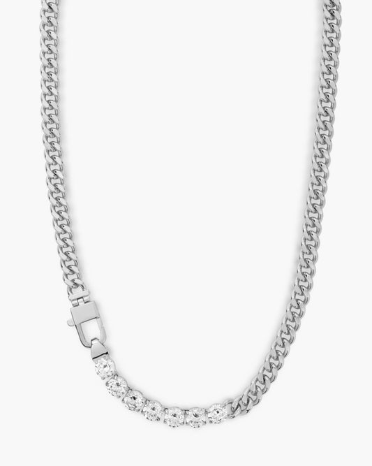 Melinda Maria Julian Loves Diamonds Necklace in Silver