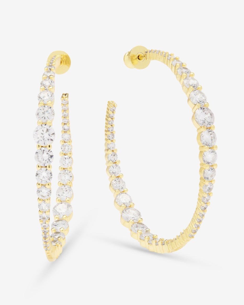 Melinda Maria Oh She Fancy Gradual Hoops in Gold
