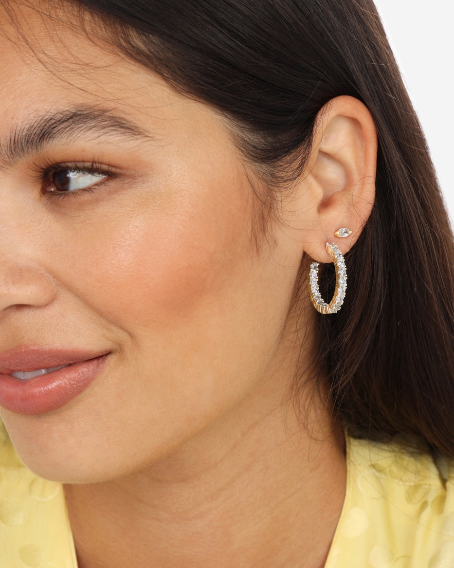 Melinda Maria Heiress Hoops in Gold