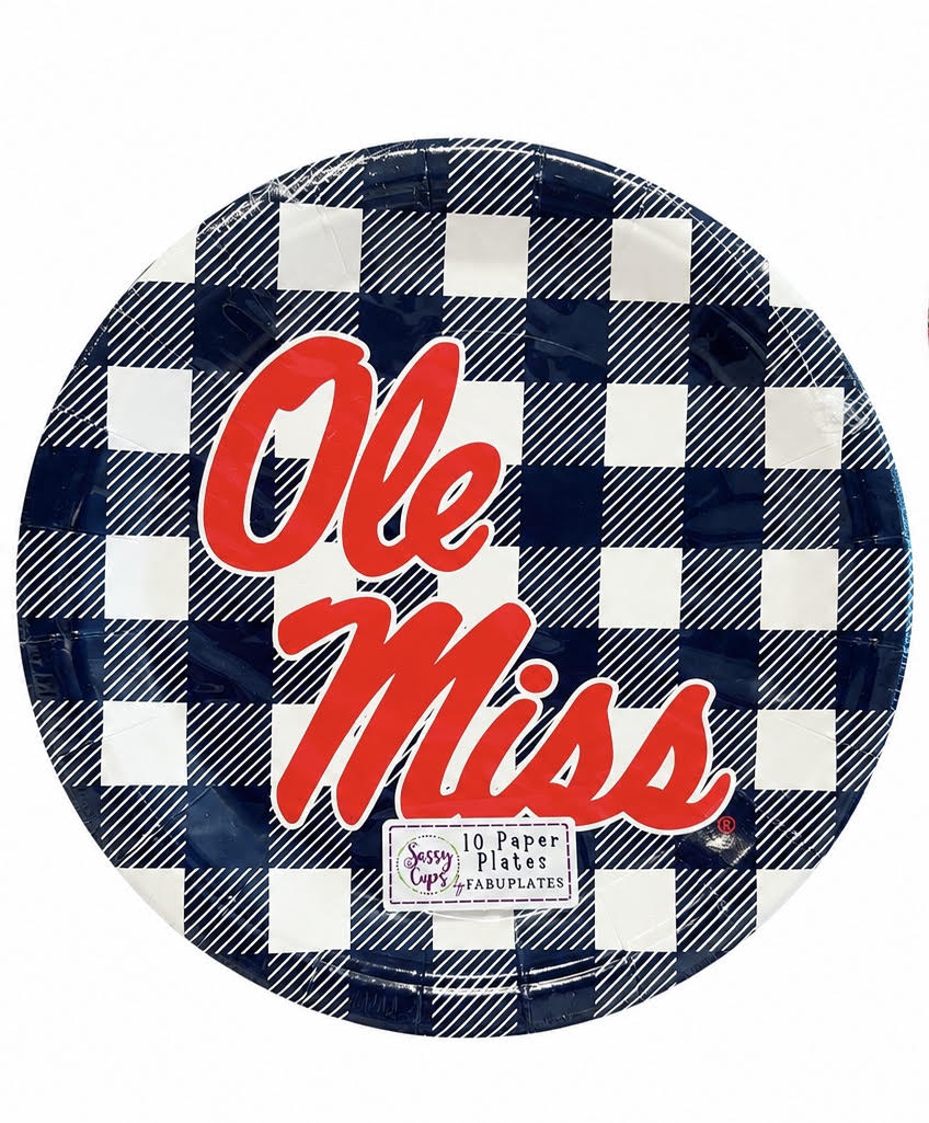 9inch Dinner Plates (Set of 10) in Ole Miss